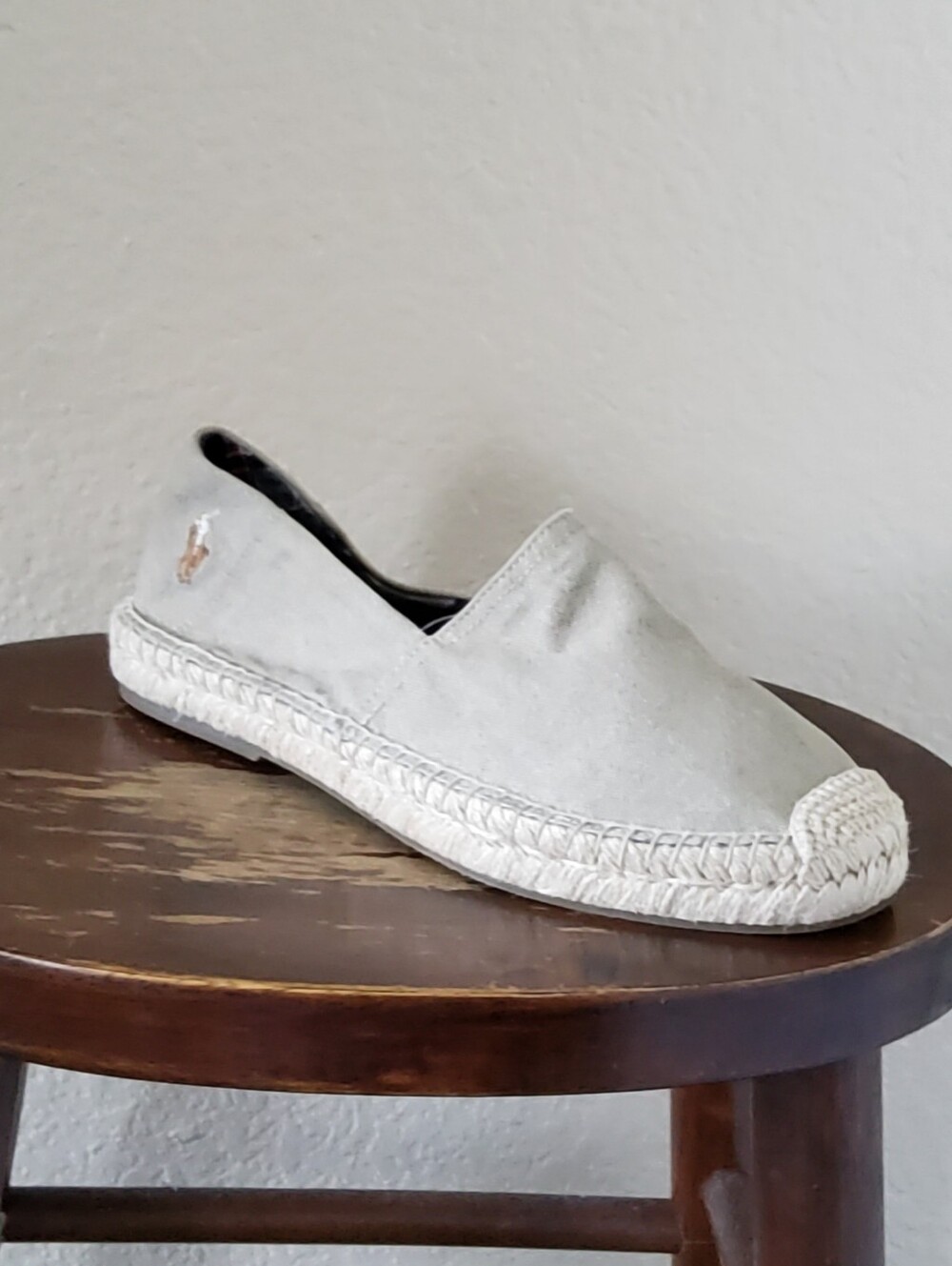 Polo by Ralph Lauren Tan Canvas Espadrille Slip-Ons Men's Size 8.5 NWOB